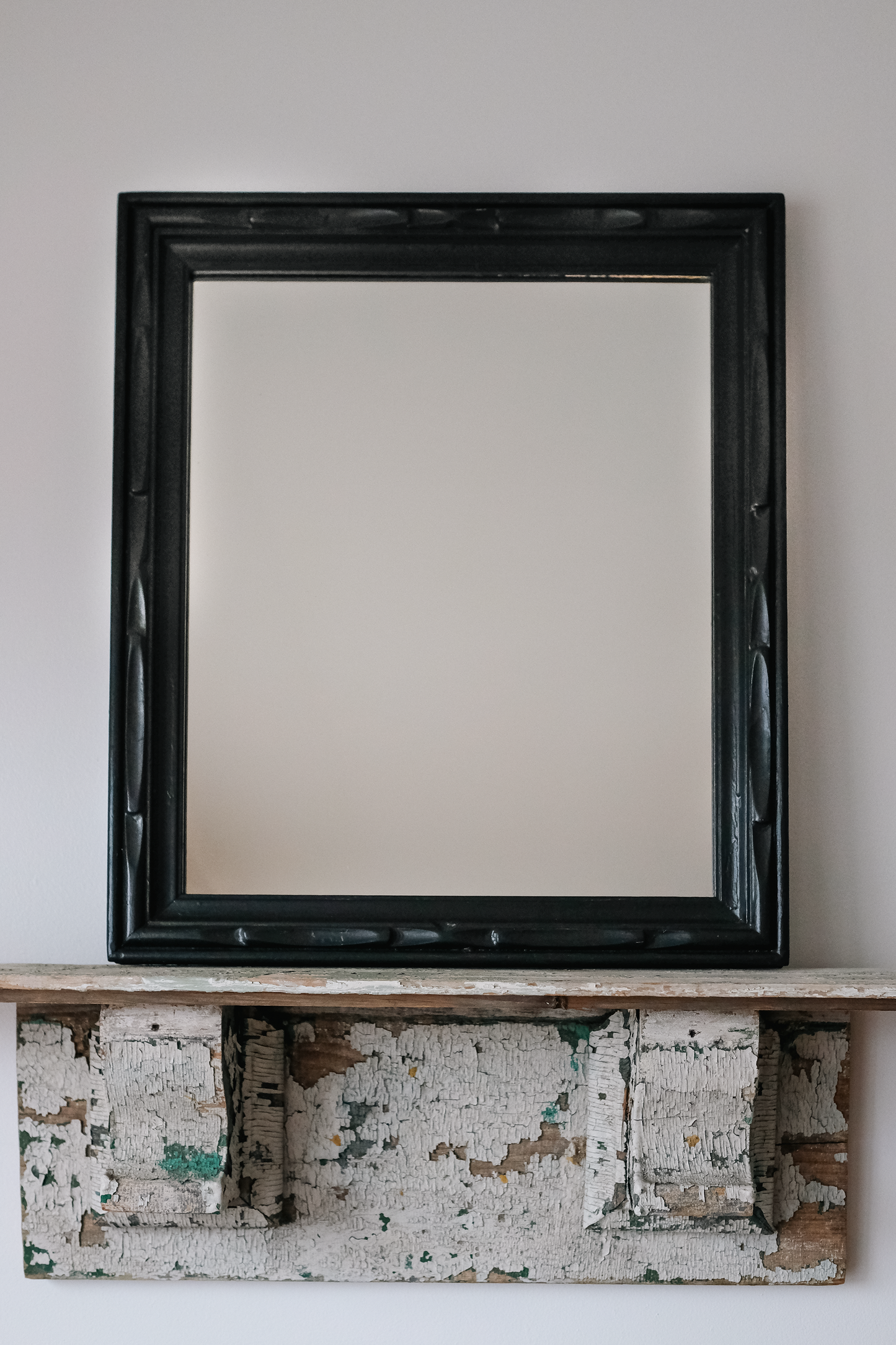 Vintage Mirror in Hand-Carved Frame