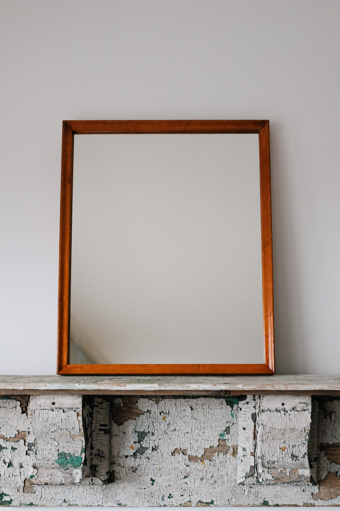 Mirror in Vintage Bird's Eye Maple Frame